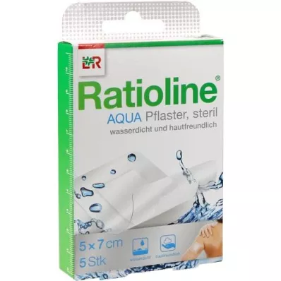 RATIOLINE aqua douchepleister Plus 5x7 cm steriel, 5 st