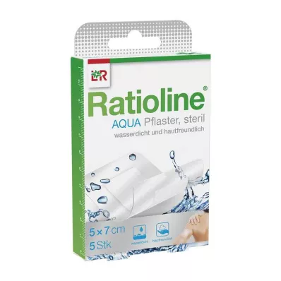 RATIOLINE aqua douchepleister Plus 5x7 cm steriel, 5 st RATIOLINE aqua douchepleister Plus 5x7 cm steriel, 5 st