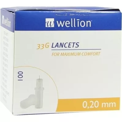 WELLION Lancetten 33 G, 100 stuks