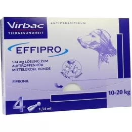 EFFIPRO 134 mg Pip.oplossing voor infuus.voor middelgrote hond, 4 st