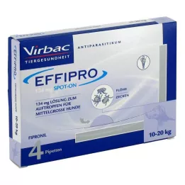 EFFIPRO 134 mg Pip.oplossing voor infuus.voor middelgrote hond, 4 st