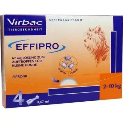 EFFIPRO 67 mg pip.oplossing voor infuus.voor kleine honden, 4 st