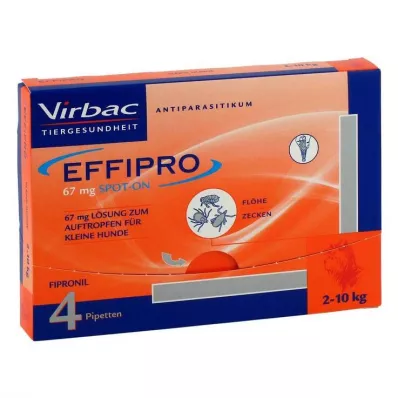EFFIPRO 67 mg pip.oplossing voor infuus.voor kleine honden, 4 st