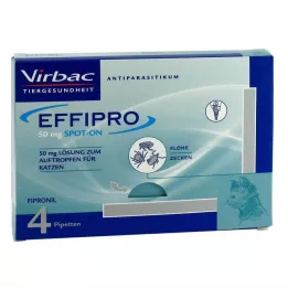 EFFIPRO 50 mg oplossing voor katten, 4 stuks