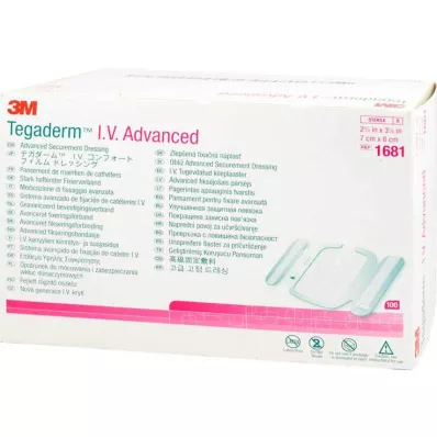 TEGADERM 3M I.V. Geavanceerde Fixatie V.7x8 cm 1681, 100 st