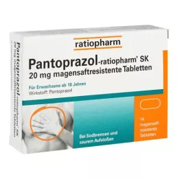 PANTOPRAZOL-ratiopharm SK 20 mg enterische tabletten, 14 st