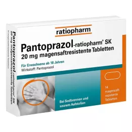 PANTOPRAZOL-ratiopharm SK 20 mg enterische tabletten, 14 st