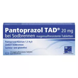 PANTOPRAZOL TAD 20 mg b.Sodbrenn. maagsap tabletten, 14 stuks