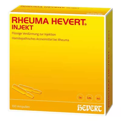 RHEUMA HEVERT injecteer ampullen, 100X2 ml RHEUMA HEVERT injecteer ampullen, 100X2 ml