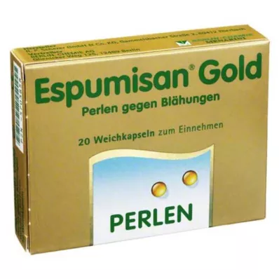 ESPUMISAN Gouden parels tegen winderigheid, 20 stuks
