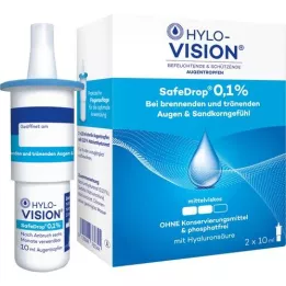 HYLO-VISION SafeDrop 0,1% oogdruppels, 2X10 ml