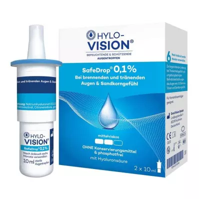 HYLO-VISION SafeDrop 0,1% oogdruppels, 2X10 ml HYLO-VISION SafeDrop 0,1% oogdruppels, 2X10 ml