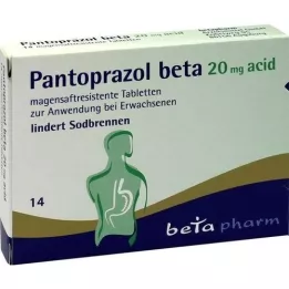 PANTOPRAZOL Bèta 20 mg zure enterische tabletten, 14 st