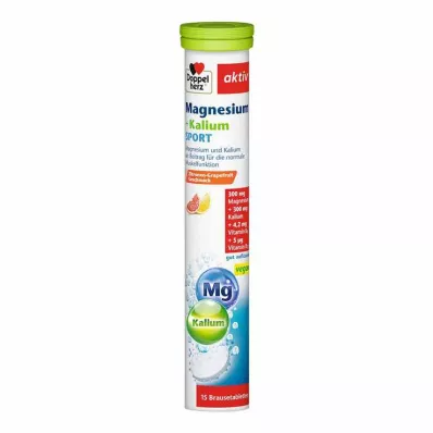 DOPPELHERZ Magnesium+kalium sportbruistabletten, 15 stuks