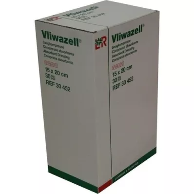 VLIWAZELL Absorberende kompressen steriel 15x20 cm, 30 stuks