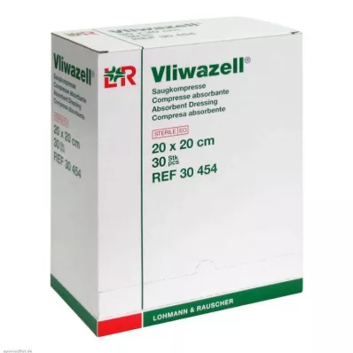 VLIWAZELL Absorberende kompressen steriel 20x20 cm, 30 stuks VLIWAZELL Absorberende kompressen steriel 20x20 cm, 30 stuks