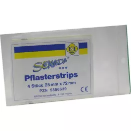 SENADA Gipsstrips 25x72 mm, 4 stuks