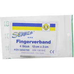 SENADA Vingerverband 2x12 cm, 4 stuks