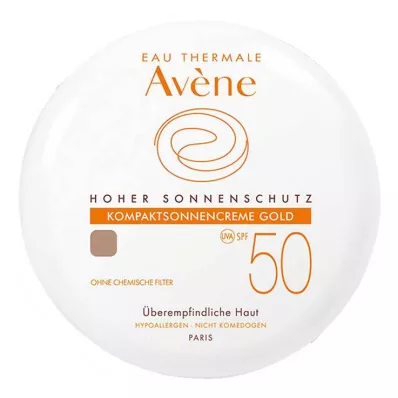 AVENE Compacte zonnebrandcrème SPF 50 goud, 10 g