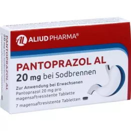 PANTOPRAZOL AL 20 mg maagzuur enteric-coated tabletten, 7 stuks