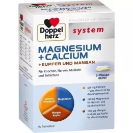 DOPPELHERZ Magnesium+Calc. +Copper+Mangaan syst. tab, 60 st
