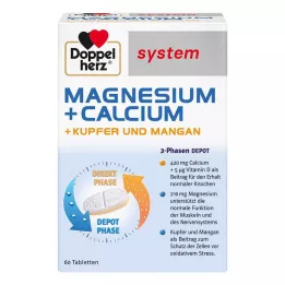 DOPPELHERZ Magnesium+Calc. +Copper+Mangaan syst. tab, 60 st