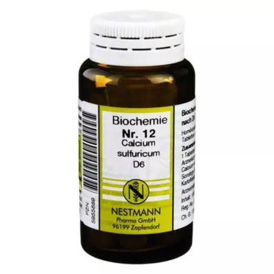 BIOCHEMIE 12 Calcium sulphuricum D 6 tabletten, 100 st BIOCHEMIE 12 Calcium sulphuricum D 6 tabletten, 100 st