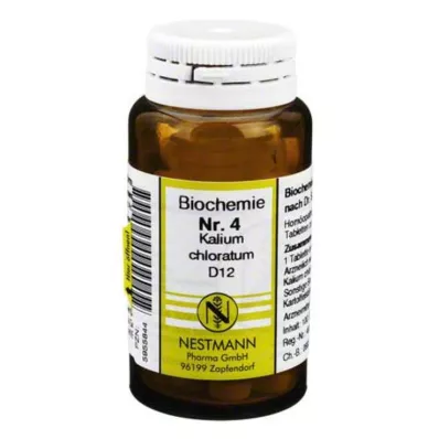 BIOCHEMIE 4 Kalium chloratum D 12 tabletten, 100 st BIOCHEMIE 4 Kalium chloratum D 12 tabletten, 100 st