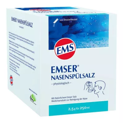 EMSER Fysiologisch zakje neusspoelzout, 100 stuks