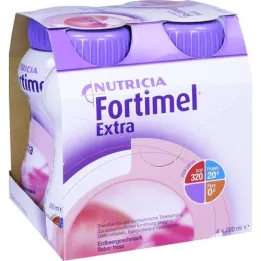 FORTIMEL Extra aardbeiensmaak, 4X200 ml