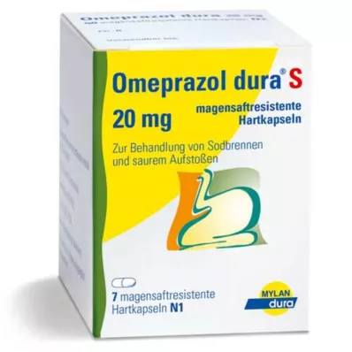 OMEPRAZOL dura S 20 mg harde enterische capsules, 7 st