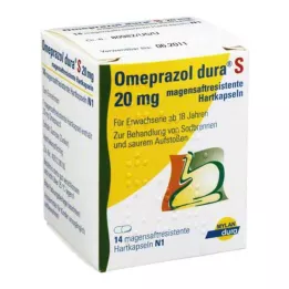 OMEPRAZOL dura S 20 mg harde capsules met enterische coating, 14 st