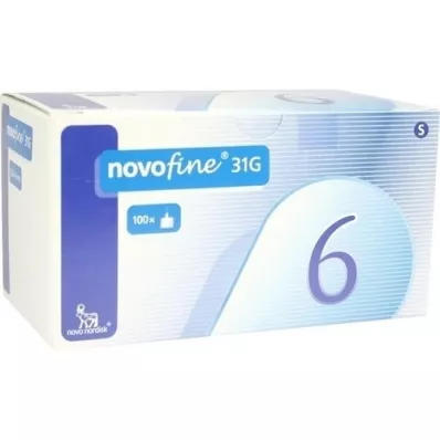 NOVOFINE 6 canules 0,25x6 mm, 100 stuks