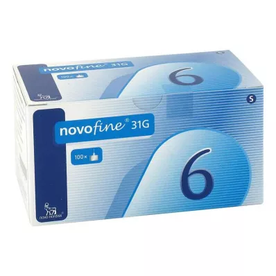 NOVOFINE 6 canules 0,25x6 mm, 100 stuks