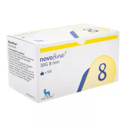 NOVOFINE 8 canules 0,30x8 mm, 100 stuks