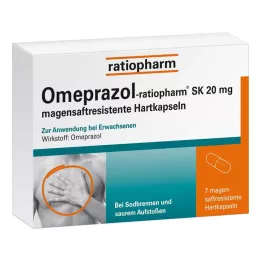 OMEPRAZOL-ratiopharm SK 20 mg harde enterische capsules, 7 st