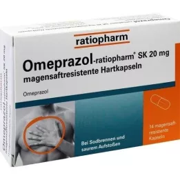 OMEPRAZOL-ratiopharm SK 20 mg harde capsules met enterische laag, 14 st