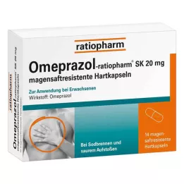 OMEPRAZOL-ratiopharm SK 20 mg harde capsules met enterische laag, 14 st