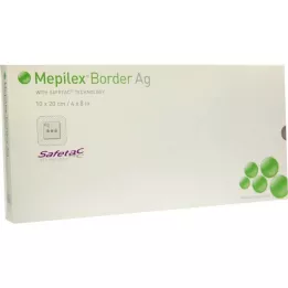 MEPILEX Border Ag schuimverband 10x20 cm steriel, 5 stuks