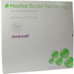 MEPILEX Border Sacrum Ag schuimverband 18x18 cm ster., 5 st