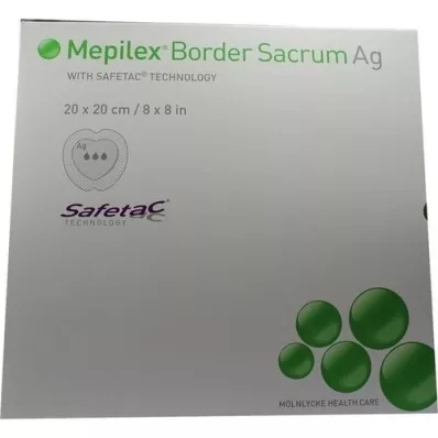 MEPILEX Border Sacrum Ag schuimverband 20x20 cm ster., 5 st
