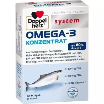 DOPPELHERZ Omega-3 concentraat systeemcapsules, 30 stuks