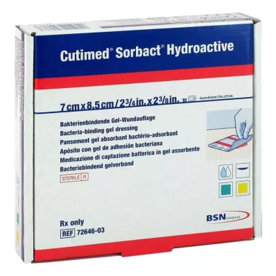 Cutimed Sorbact Hydroactieve kompressen 7x8,5 cm, 10 st
