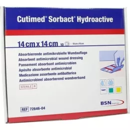 CUTIMED Sorbact Hydroactieve kompressen 14x14 cm, 10 stuks