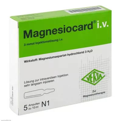 MAGNESIOCARD i.v. oplossing voor injectie, 5X10 ml