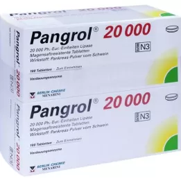 PANGROL 20.000 tabletten met enterische laag, 200 stuks