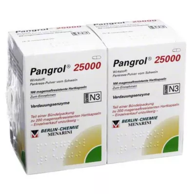PANGROL 25.000 harde doppen met enterische coating, 200 stuks PANGROL 25.000 harde doppen met enterische coating, 200 stuks