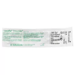VASOFIX Bruine buis 18 G 33 mm groen/wit, 1 st