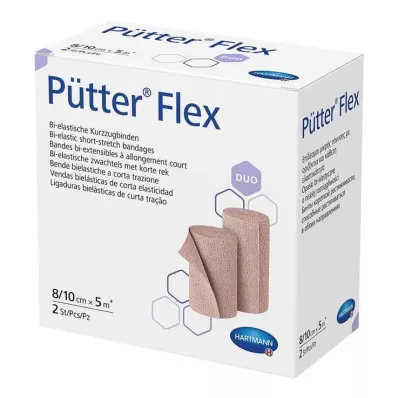 PÜTTER Flex Duo Verband 8/10 cmx5 m, 2 stuks