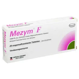Mezym F maagsapresistente tabletten, 20 stuks